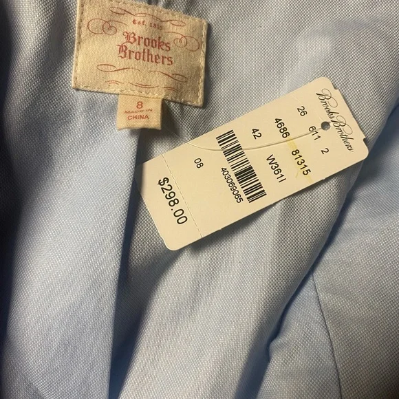 Brooks Brothers Red and Blue Blazer Tailored Suit Jacket Size 8 - Picture 4 of 6